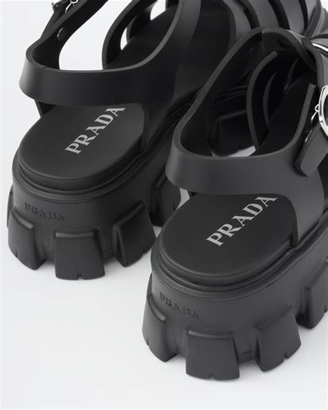 prada lug sandals|Black Rubber Sandals .